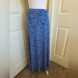 LULAROE BLUE MAXI SKIRT, SIZE S, NEW